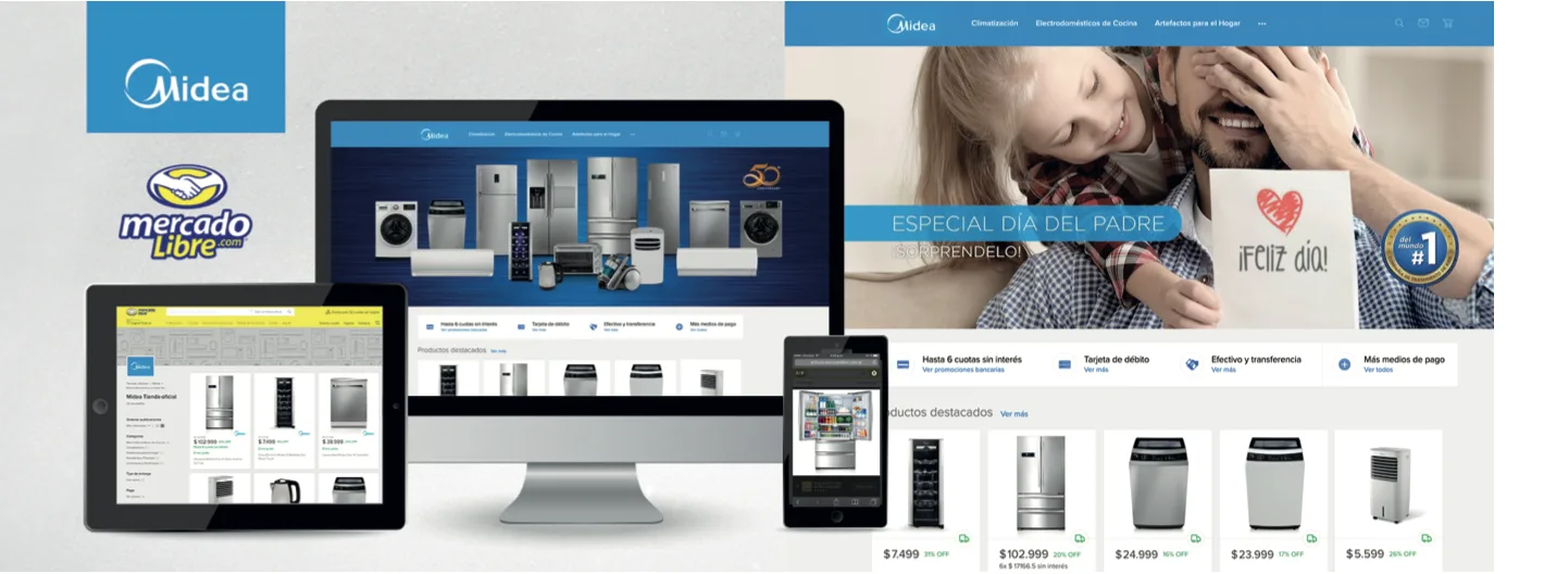 Imagen institucional y sitio web para Midea Carrier